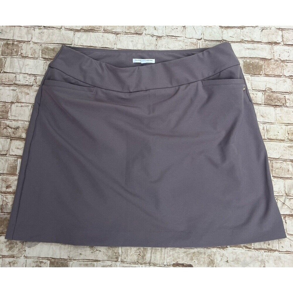 Fairway & Greene Skirt Women XL Ladies Gray Athletic Training Polyester Skort